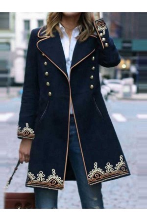 Manteau femme caban formel Patchwork confortable Style artistique vêtements d'extérieur