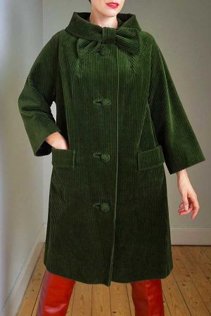 1960s Corduroy Coat Green