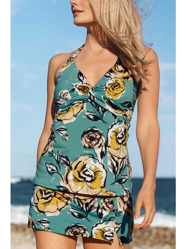 Aquanora Ensemble Tankini Deux Pièces à Imprimé Floral  Sketch