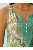 Casual Printing Floral Tank Top