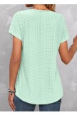 Mint Green Lace Short Sleeve T Shirt