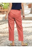 Elastic Waist Casual Solid Pants