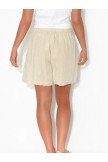 Cottonblend Linen Casual Holiday Plain Shorts