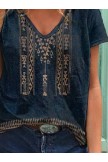 Casual V Neck Short Sleeve TShirt